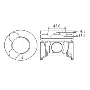 Piston & Ring Set FORD PEUGEOT VOLVO D4204T PKFD4204T-STD - NASON