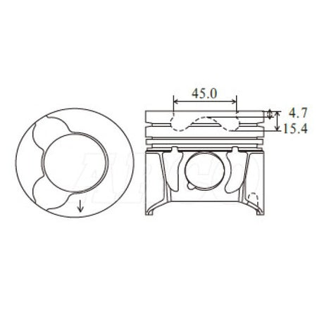 Piston & Ring Set FORD PEUGEOT VOLVO D4204T PKFD4204T-STD - Nason