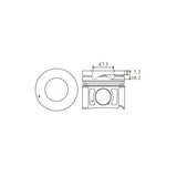 Piston & Ring Set HYUNDAI D4HB DOHC 16V DIESEL PKHD4HB-0.50 - Nason