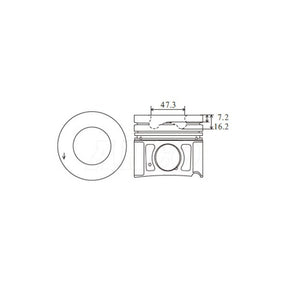 Piston & Ring Set HYUNDAI D4HB DOHC 16V DIESEL PKHD4HB-STD - NASON