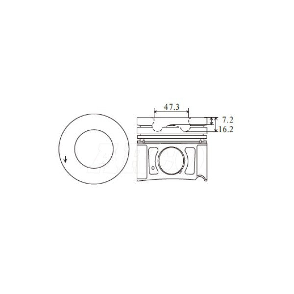 Piston & Ring Set HYUNDAI D4HB DOHC 16V DIESEL PKHD4HB-STD - NASON
