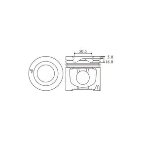 Piston & Ring Set IVECO/FIAT F1CE0481 PKIF1CE0481-0.4 - NASON