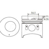 Piston & Ring Set MITSUBIHI 4D34 DIESEL PKM4D34 - A - STD - Nason - Pistons & Rings - Nason