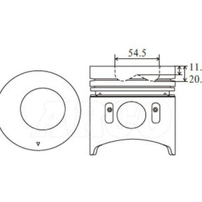 Piston & Ring Set MITSUBIHI 4D34 DIESEL PKM4D34-A-STD - NASON