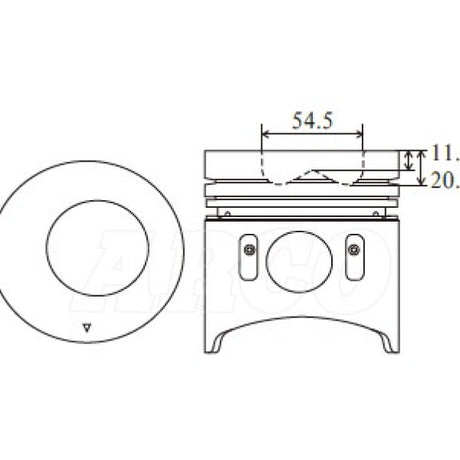 Piston & Ring Set MITSUBIHI 4D34 DIESEL PKM4D34-A-STD - Nason