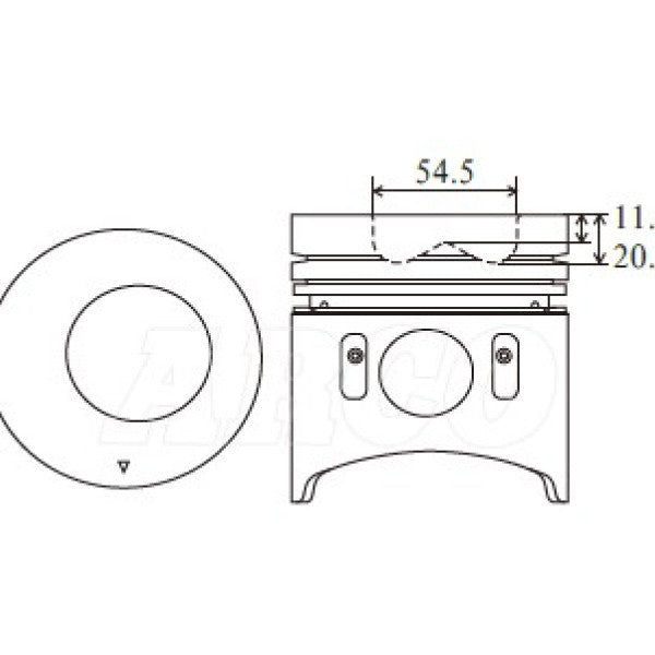 Piston & Ring Set MITSUBIHI 4D34 DIESEL PKM4D34-A-STD - NASON