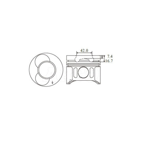 Piston & Ring Set MERCEDES BENZ OM602.980 PKMBOM602-0.50 - Nason