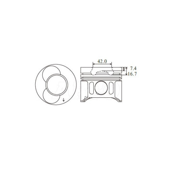 Piston & Ring Set MERCEDES BENZ OM602.980 PKMBOM602-0.50 - NASON