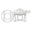 Piston & Ring Set MERCEDES BENZ OM642 PKMBOM642L-STD - NASON