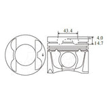 Piston & Ring Set MERCEDES BENZ OM642 PKMBOM642L-STD - Nason