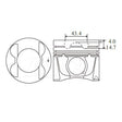 Piston & Ring Set MERCEDES BENZ OM642 PKMBOM642R-0.50 - NASON