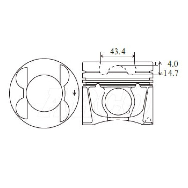 Piston & Ring Set MERCEDES BENZ OM642 PKMBOM642R-0.50 - NASON