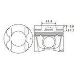 Piston & Ring Set MERCEDES BENZ OM642 PKMBOM642R-STD - Nason