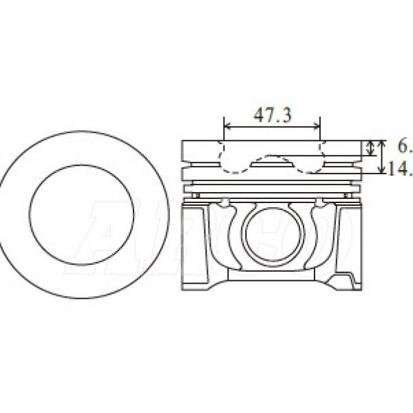 Piston & Ring Set MAZDA R2 16V ALFIN PISTONS PKMR216V-A-0.50 - NASON