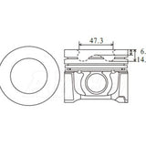 Piston & Ring Set MAZDA R2 16V ALFIN PISTONS PKMR216V-A-0.50 - Nason