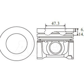 Piston & Ring Set MAZDA R2 16V ALFIN PISTONS PKMR216V-A-0.50 - NASON