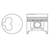 Piston & Ring Set MAZDA R2 OHV DIESEL 1/92-12/96 PKMR2LATE-STD - Nason
