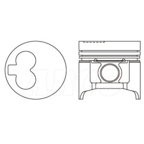Piston & Ring Set MAZDA R2 OHV DIESEL 1/92-12/96 PKMR2LATE-STD - Nason