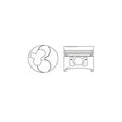 Piston & Ring Set NISSAN TD25 OHV 2V DIESEL 87- PKNTD25-STD - NASON