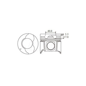 Piston & Ring Set RENAULT F9Q SOHC 8V 1.9L PKRNF9Q-STD - NASON