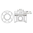 Piston & Ring Set RENAULT G9U DOHC 16V 2.5L PKRNG9U-STD - NASON