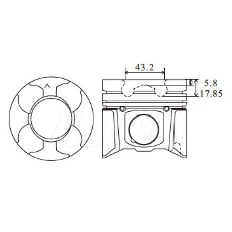Piston & Ring Set RENAULT G9U DOHC 16V 2.5L PKRNG9U-STD - Nason