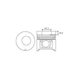 Piston & Ring Set TOYOTA 11B 34MM PIN PKT11B-1.00HS - Nason