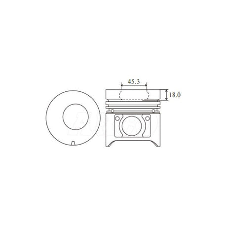 Piston & Ring Set TOYOTA 11B 34MM PIN PKT11B-1.00HS - Nason