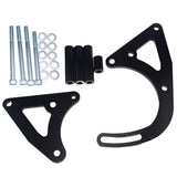 Black Alternator Bracket Kit Billet Aluminum Fit For Holden V8 253 304 308 Right Side Driver Low Mount PMB-CV002BLACK - Machter