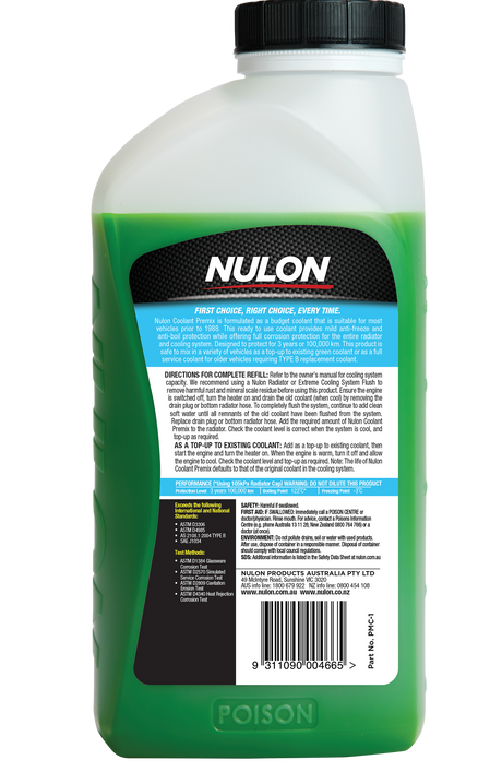 Coolant Premix - Nulon | Universal Auto Spares