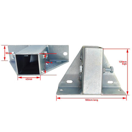 Ladder Rack Pod Mounts Pair suit 40x40mm Tube Trade Rack Ute Mounts PMOUNT-001 - Machter
