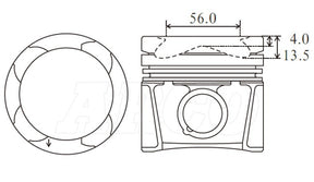 Toyota 2GDFTV Piston Set PO1006 STD - Austral | Universal Auto Spares