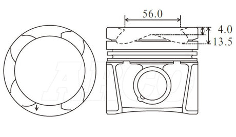 Toyota 2GDFTV Piston Set PO1006 STD - Austral | Universal Auto Spares