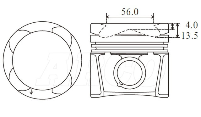 Toyota 2GDFTV Piston Set PO1006 STD - Austral | Universal Auto Spares