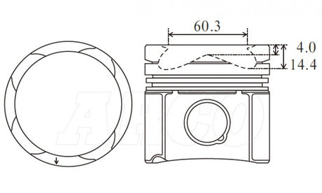 Toyota 1GDFTV Piston Set PO1007 020 - Austral | Universal Auto Spares