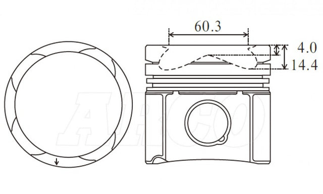 Toyota 1GDFTV Piston Set PO1007 020 - Austral | Universal Auto Spares
