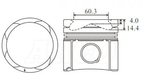 Toyota 1GDFTV Piston Set PO1007 STD - Austral | Universal Auto Spares
