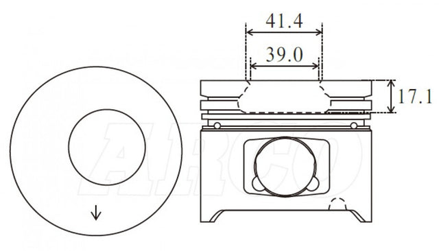 Toyota 1HDT Piston Set PO1009 020 - Austral | Universal Auto Spares
