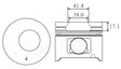 Toyota 1HDT Piston Set PO1009 STD - Austral | Universal Auto Spares
