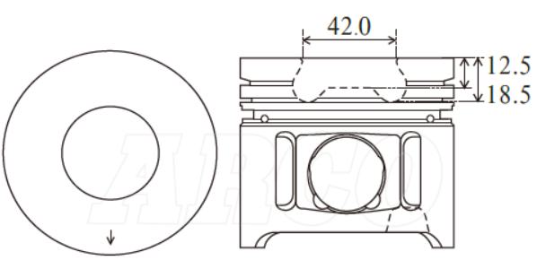 Toyota 1HDFT Piston Set Alfin PO1011A 020 - Austral