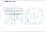 Mazda L3 Vdt Piston Set PO1057T 020 - Austral | Universal Auto Spares