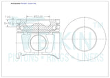 Mazda Weat DOHC Piston Set PO1097 STD - Austral | Universal Auto Spares
