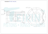 Nissan QR25DE Piston Set PO1116A STD - Austral | Universal Auto Spares