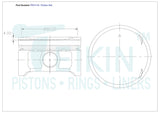 Nissan QR25DE Piston Set PO1116 STD - Austral | Universal Auto Spares