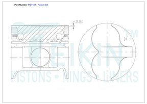 Nissan RD28TI Piston Set Alfin PO1187 040 - Austral | Universal Auto Spares