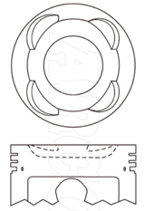 Dai Ejde Piston Set PO1198 STD - Austral | Universal Auto Spares