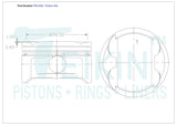 Hyundai G4KD Piston Set PO1202 020 - Austral | Universal Auto Spares