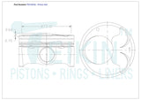 Hyundai G4NC Piston Set PO1203A 020 - Austral | Universal Auto Spares