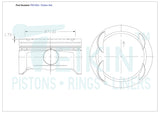 Hyundai G4KE G4KG Piston Set PO1204 STD - Austral | Universal Auto Spares