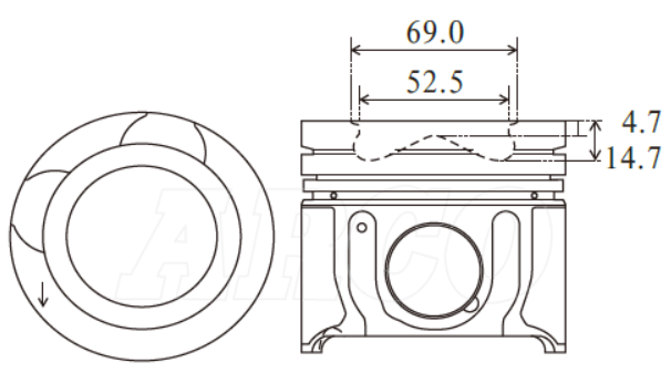 Hyundai D4CB Piston Set PO1221B 020 - Austral | Universal Auto Spares